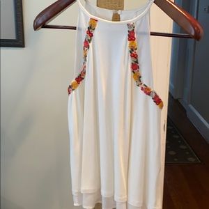 Embroidered halter top